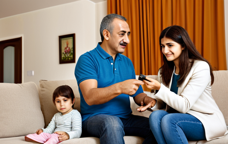 전기공사 안전 관리 체계 이해 - Home Electrical Safety**

"A modern Turkish family in their living room, with the father pointing ou...